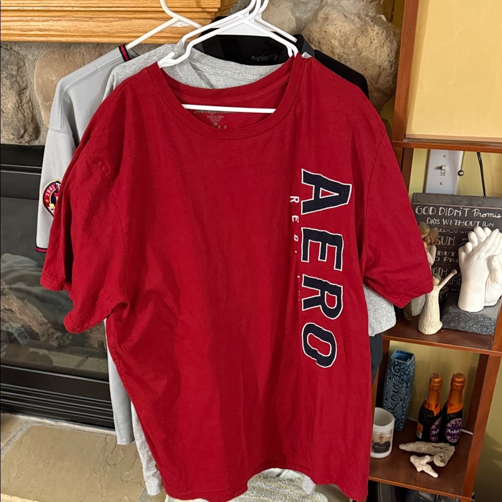 Red Aero Graphic T-Shirt 3XL Aeropostale euc
